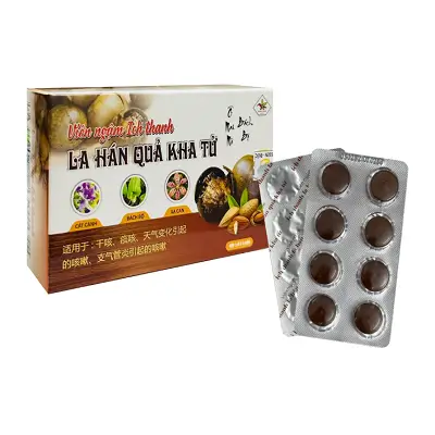 Viên ngậm Ích thanh  LA HÁN QUẢ Giúp bổ phổi, giảm ho (Hộp 3 vỉ x 8 viên)
